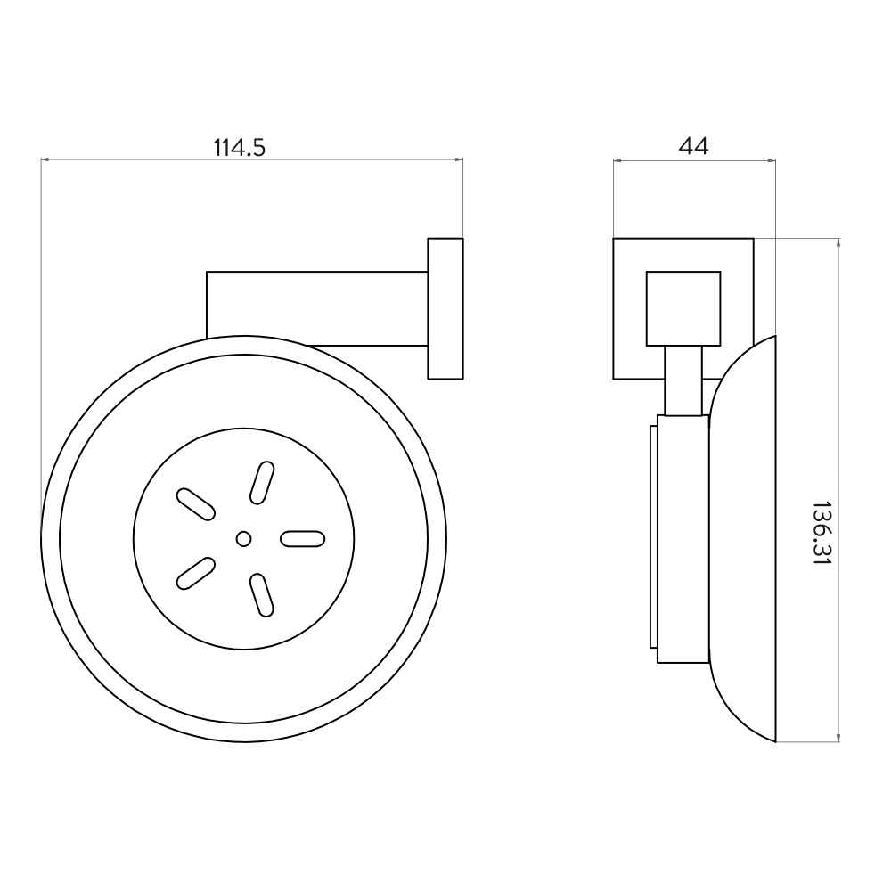 Harbour Clarity Matt Black Soap Dish