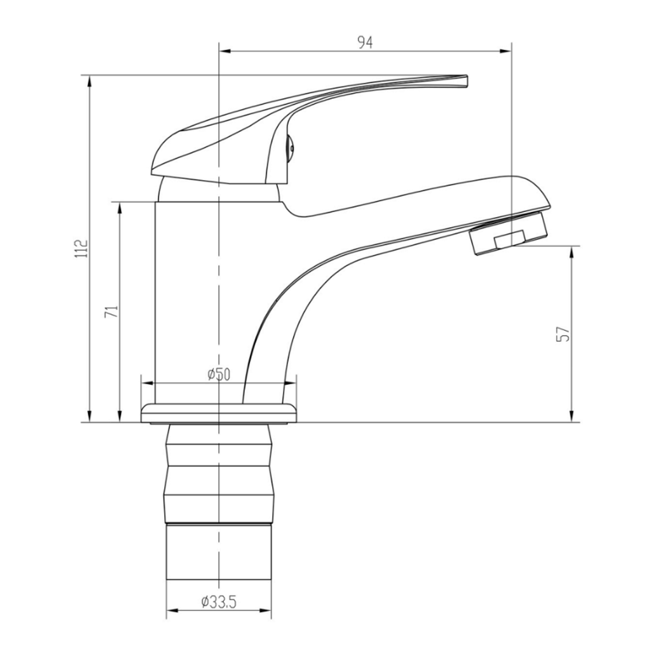 Top-Fix Loop Single Lever Mono Basin Mixer Tap