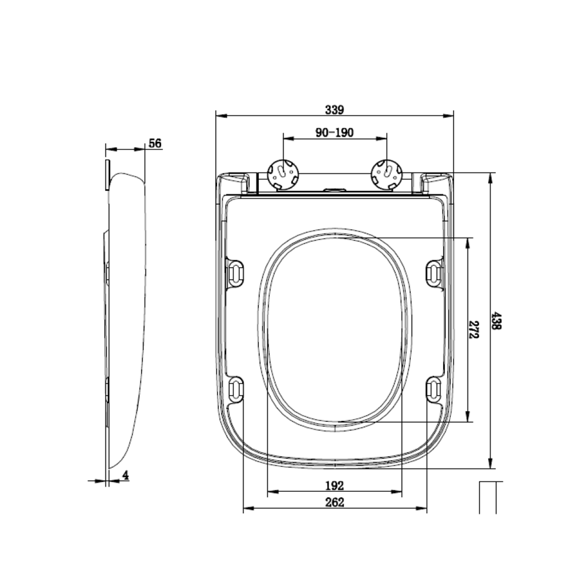 RAK Metropolitan Quick Release Wrap Over Soft Close Toilet Seat