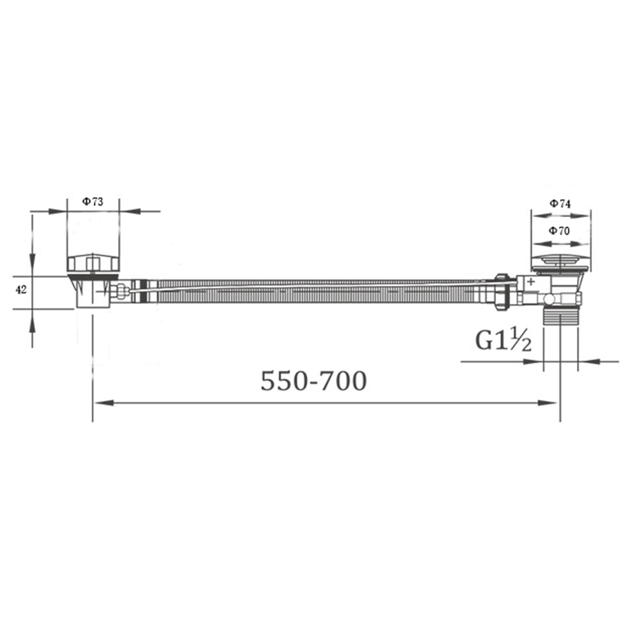Vellamo Pop Up Bath Waste & Overflow