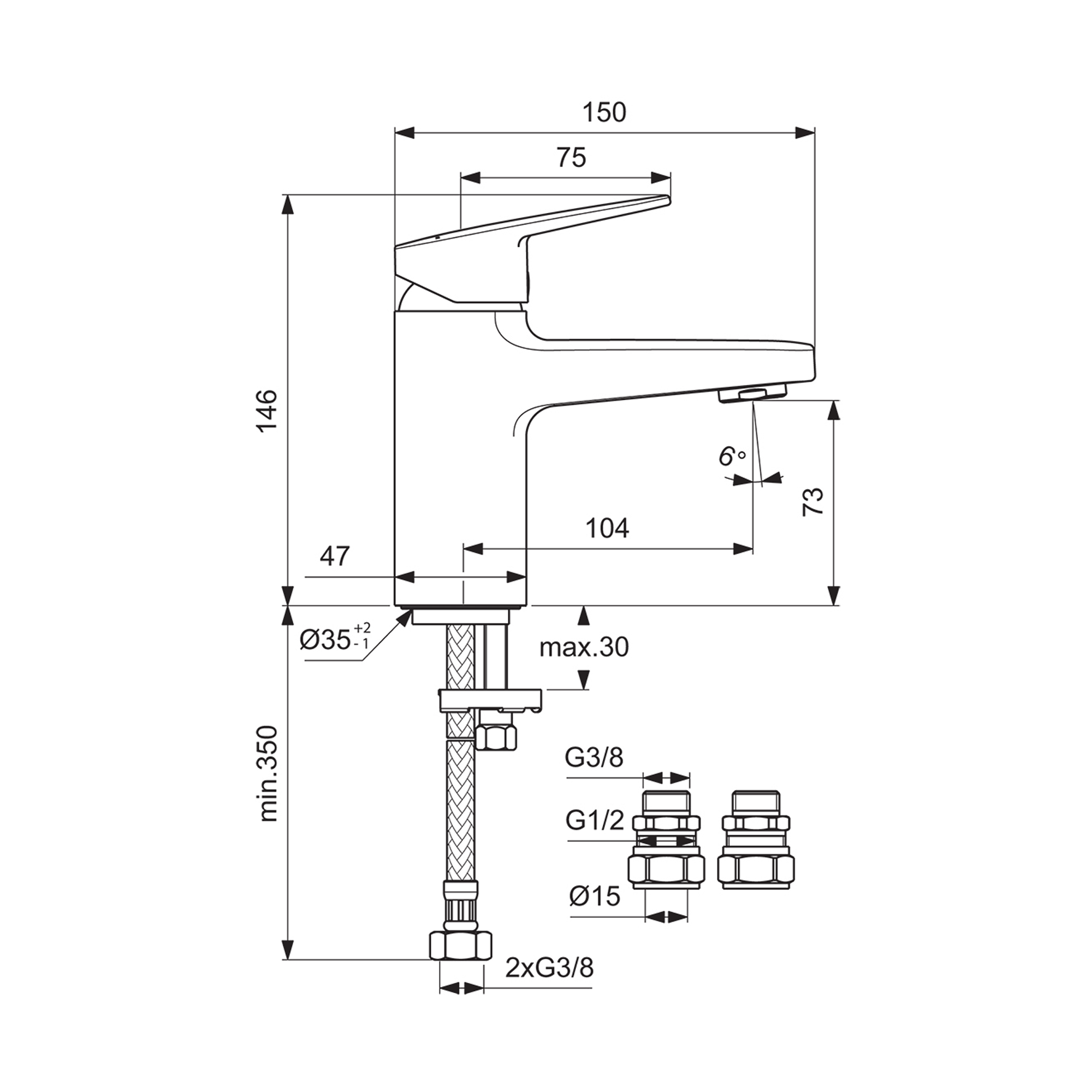 Ideal Standard Calista Mono Basin Mixer Tap