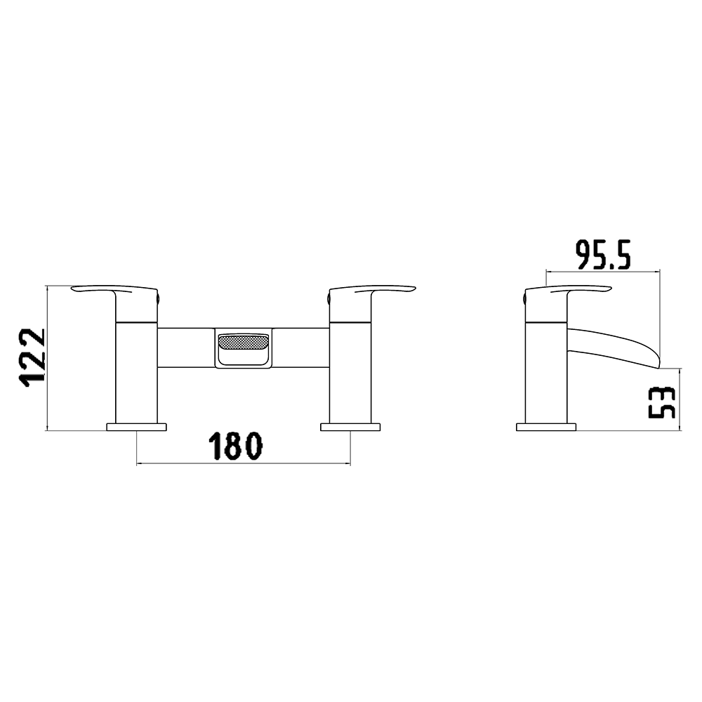 Vellamo Venta Waterfall Bath Filler Tap