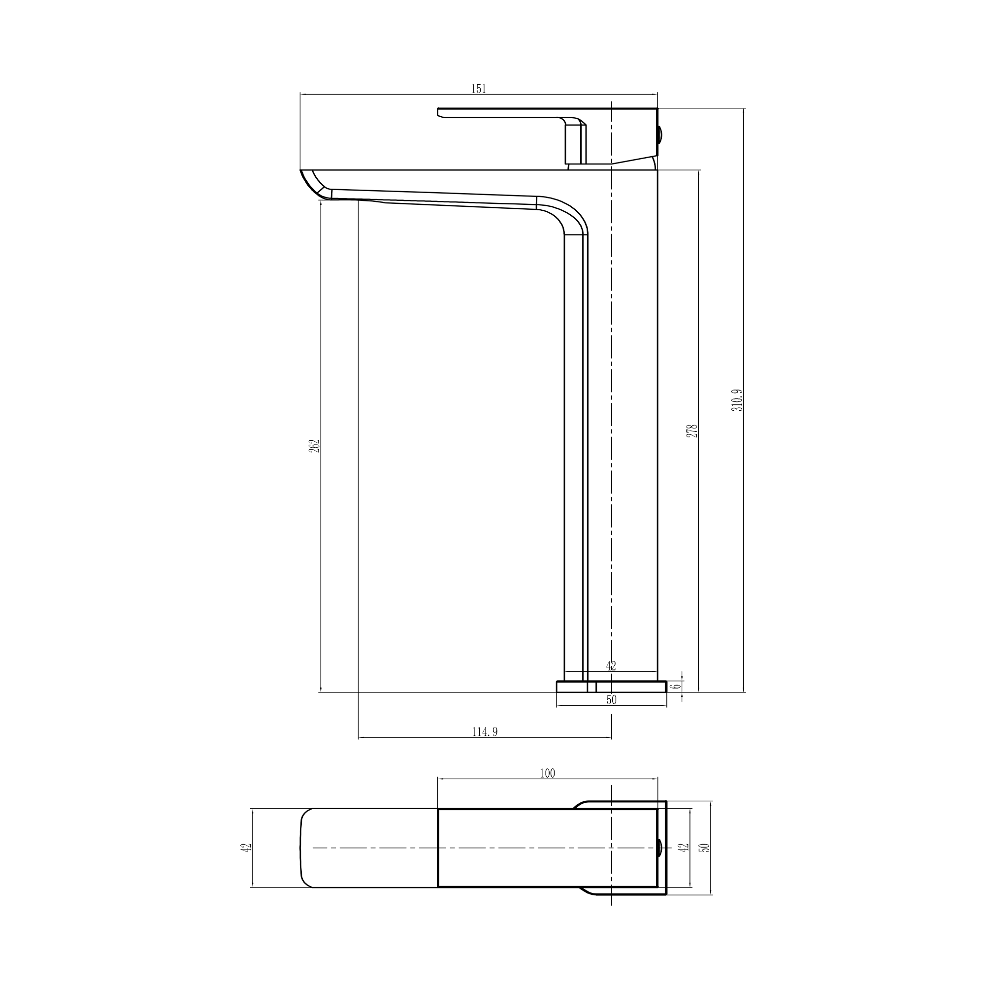 Harbour Status Tall Mono Basin Mixer Tap
