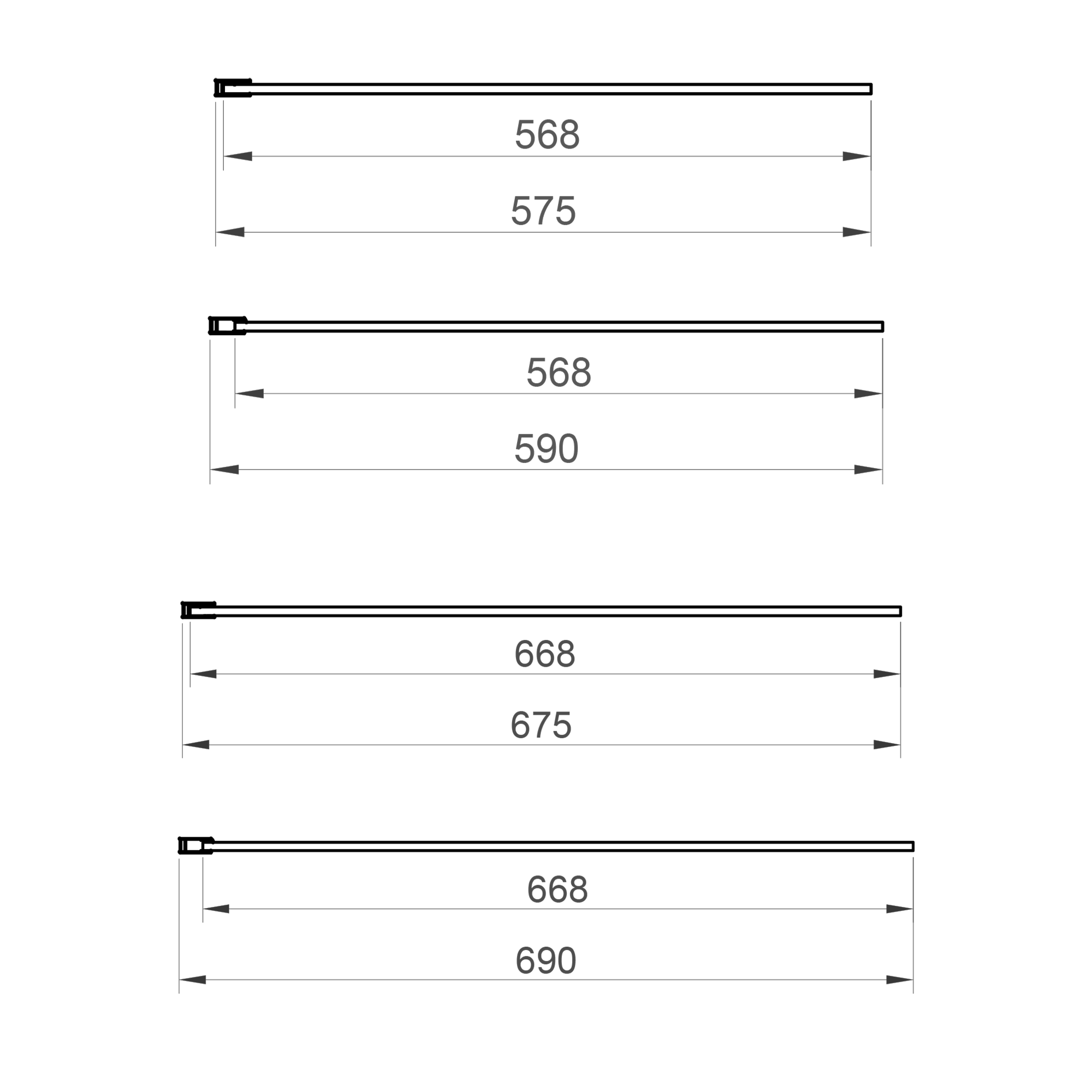 Harbour i8 8mm 2m Tall Easy Clean Wetroom 2 Panel Pack