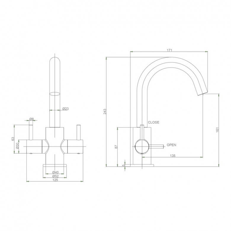 Crosswater MPRO Basin Monobloc Tap - Chrome