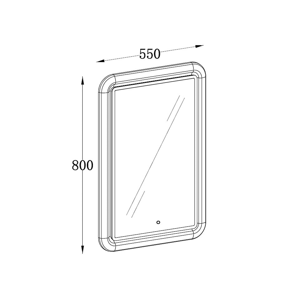 Harbour Serenity LED Illuminated French Grey Mirror - H800 x W550mm