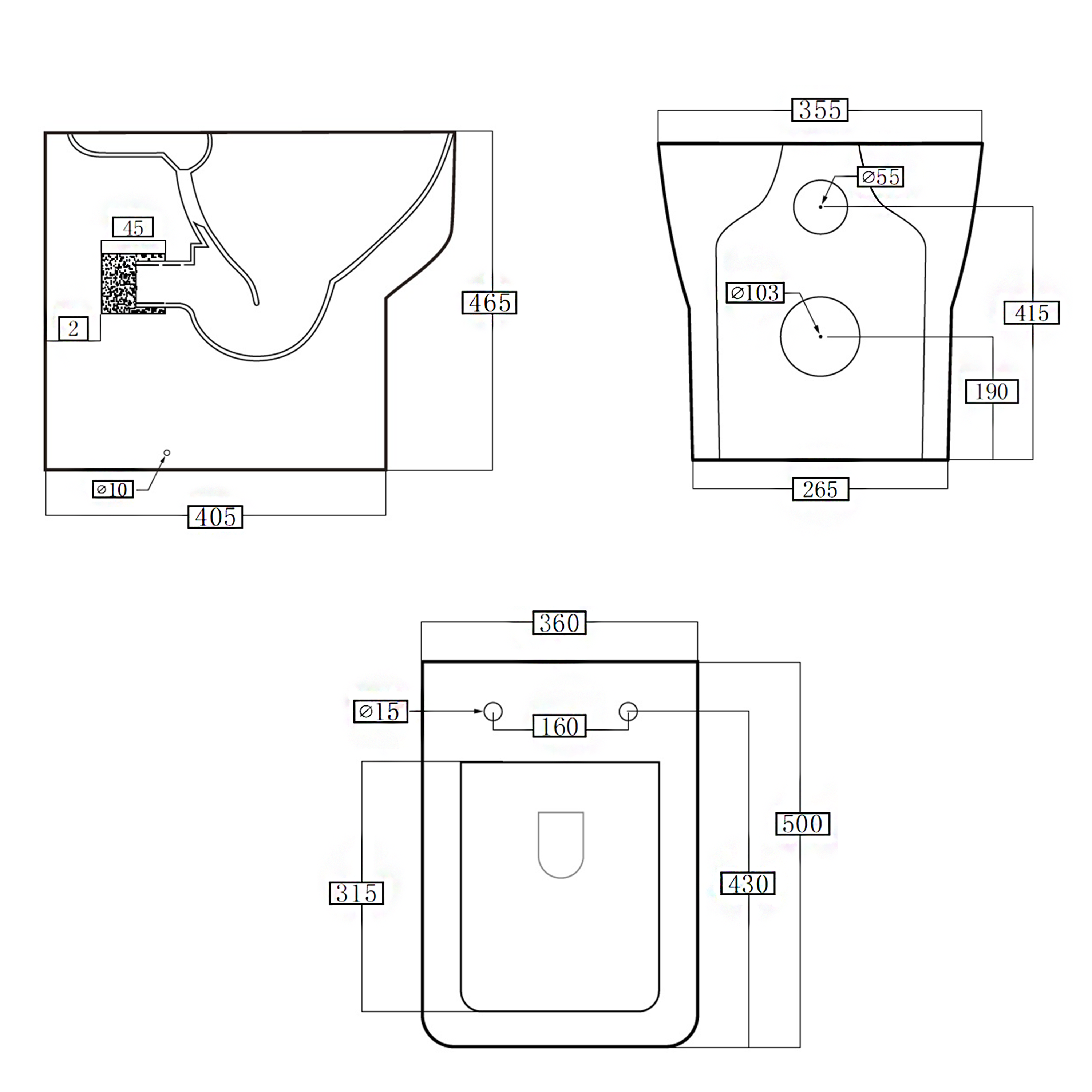 Harbour Icon Rimless Back to Wall Comfort Height Toilet & Soft Close Seat