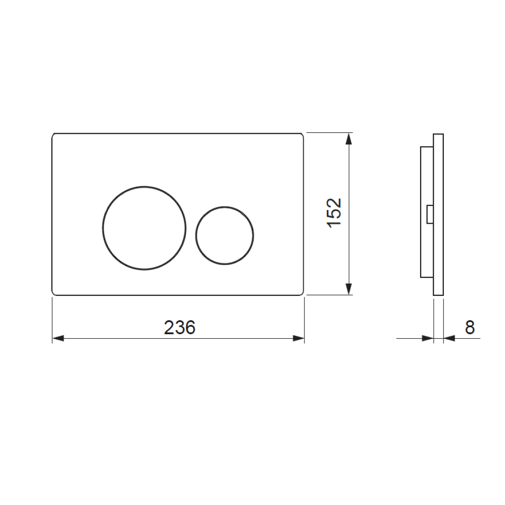 Crosswater Glass Dual Flush Plate