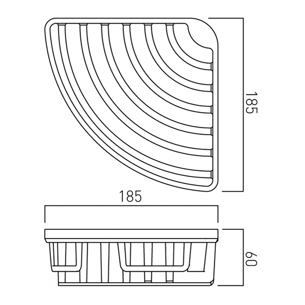 Vado Removable Corner Basket
