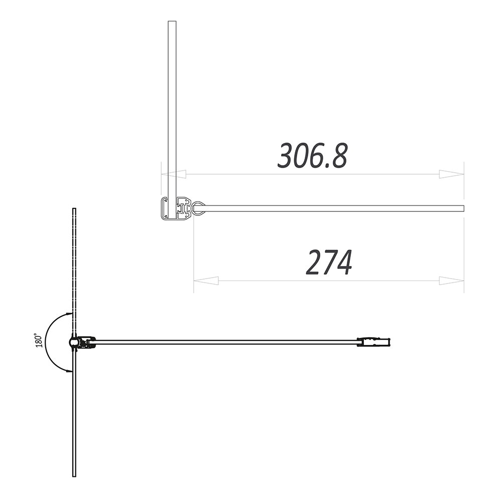 Harbour i8 Matt Black Easy Clean 6mm Flipper Return Panel