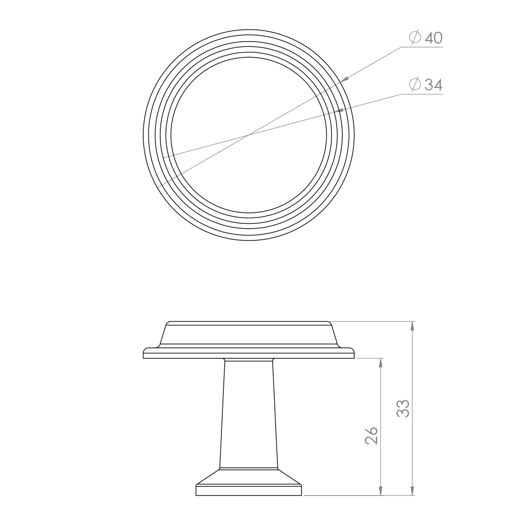 Crosswater Classic Chrome Vanity Unit Handle - Two Pack