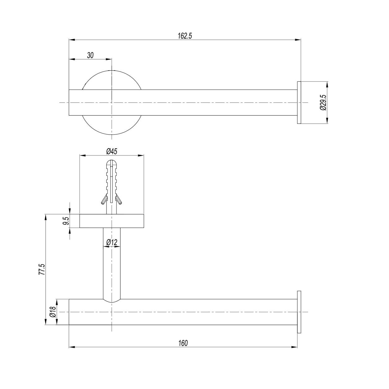 Crosswater 3ONE6 Stainless Steel Toilet Roll Holder