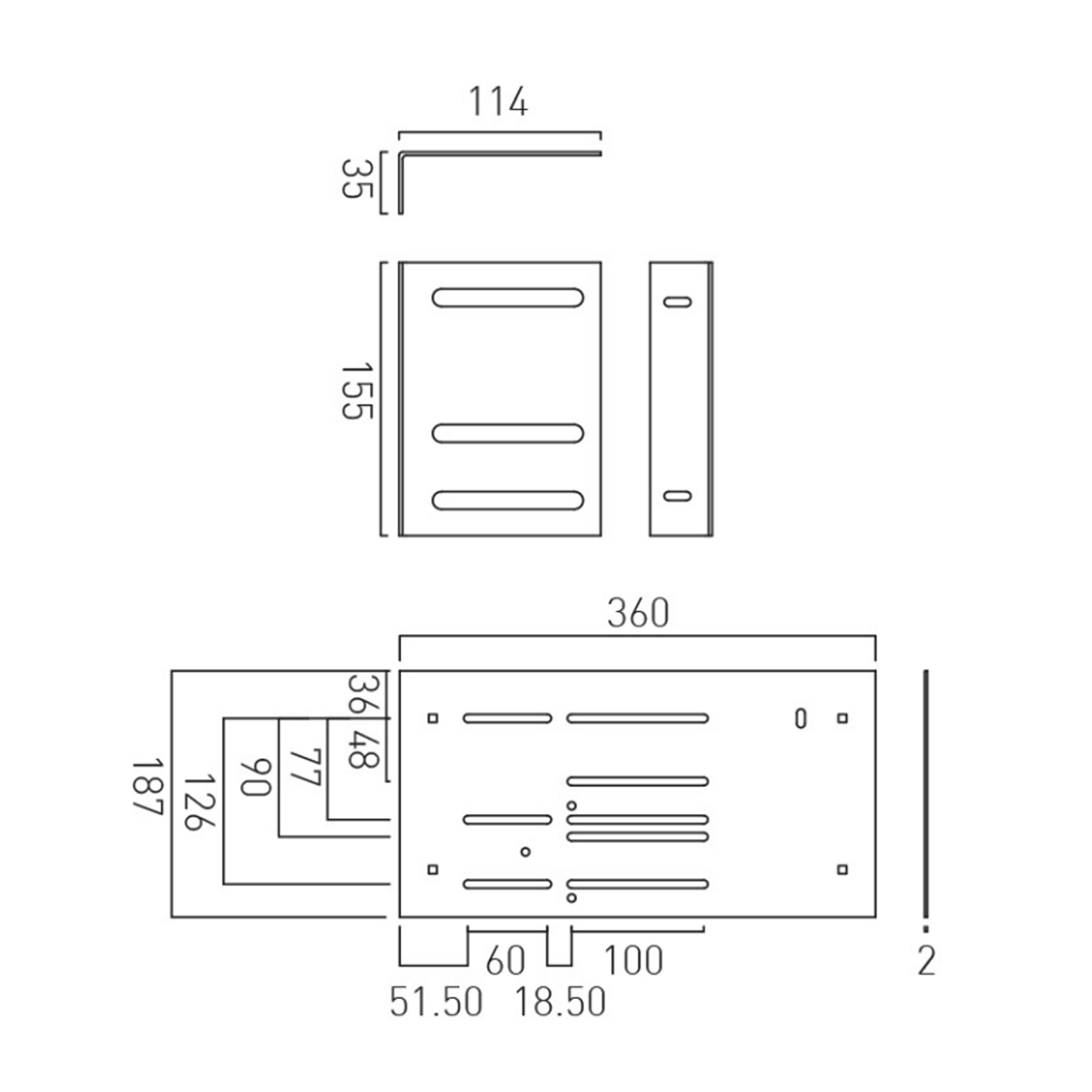Vado Studfast Concealed Wall Bracket