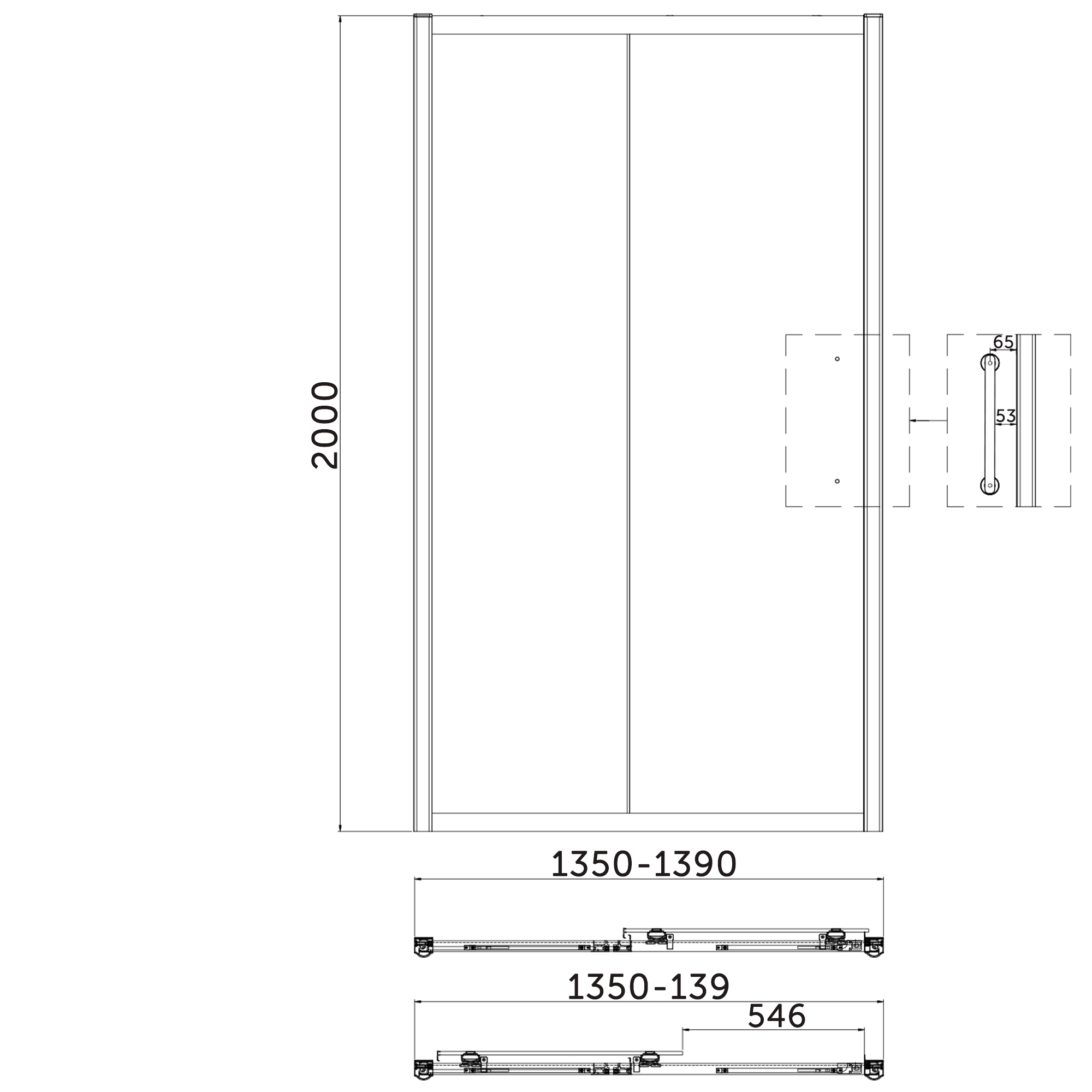 Burlington Classique 1909 8mm Chrome Sliding Shower Door & Optional Side Panel