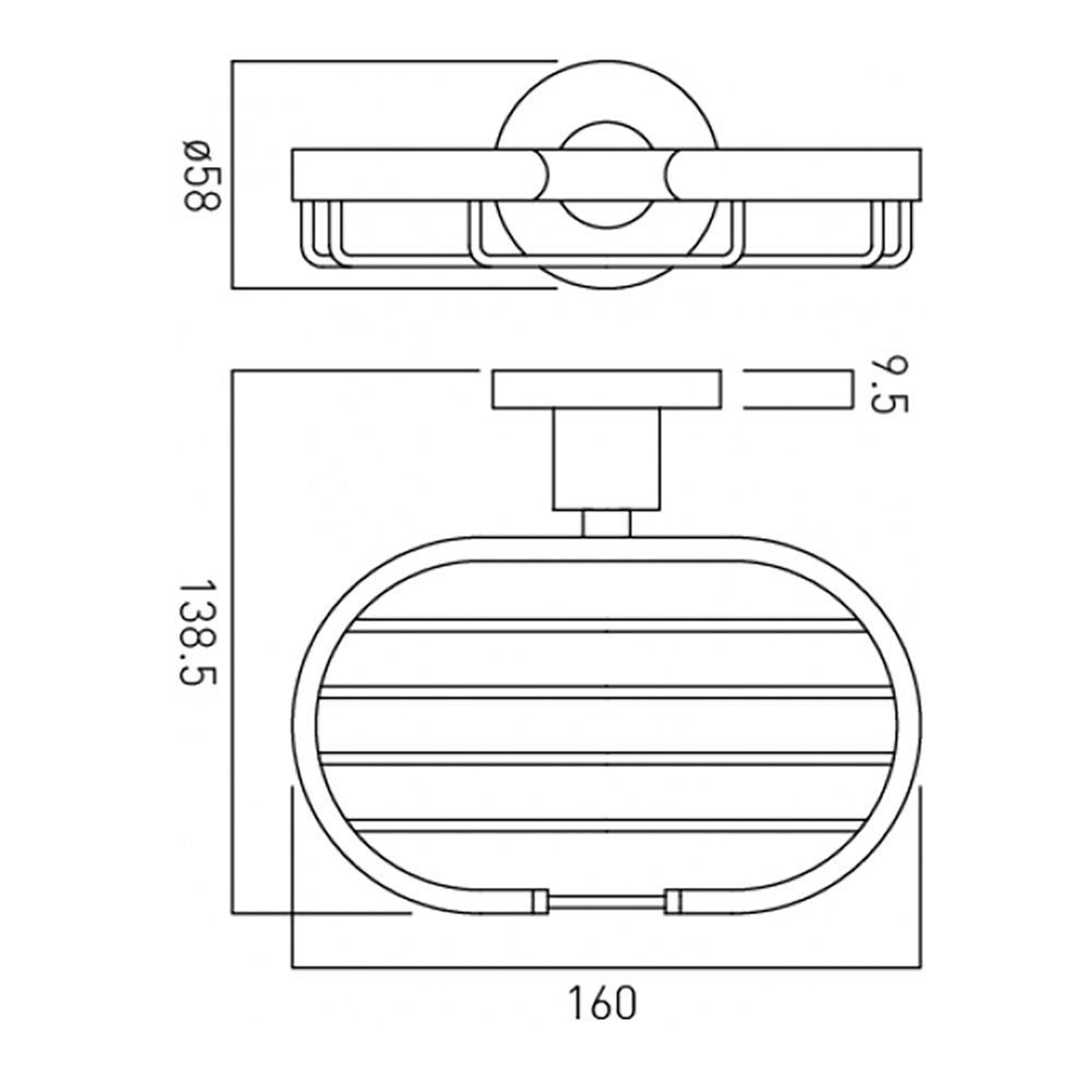 Vado Elements Shower Soap Basket