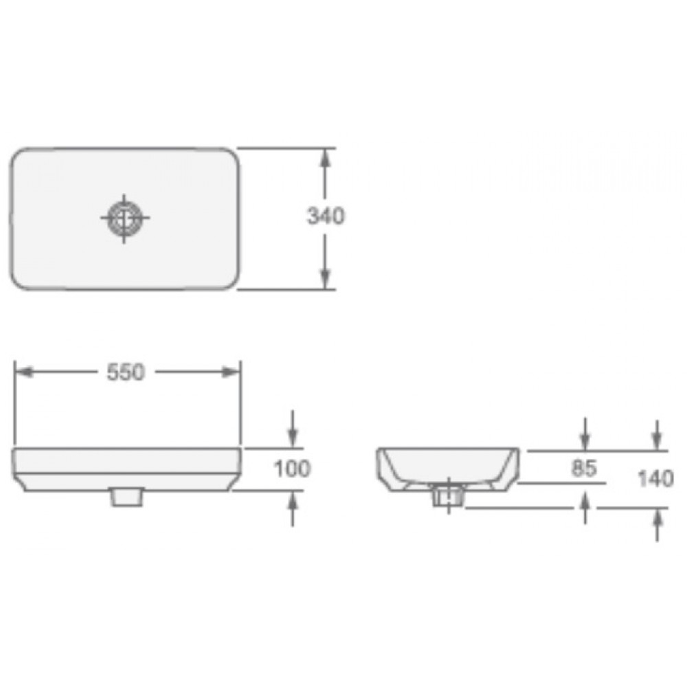 Imex Arco 550mm Countertop Basin