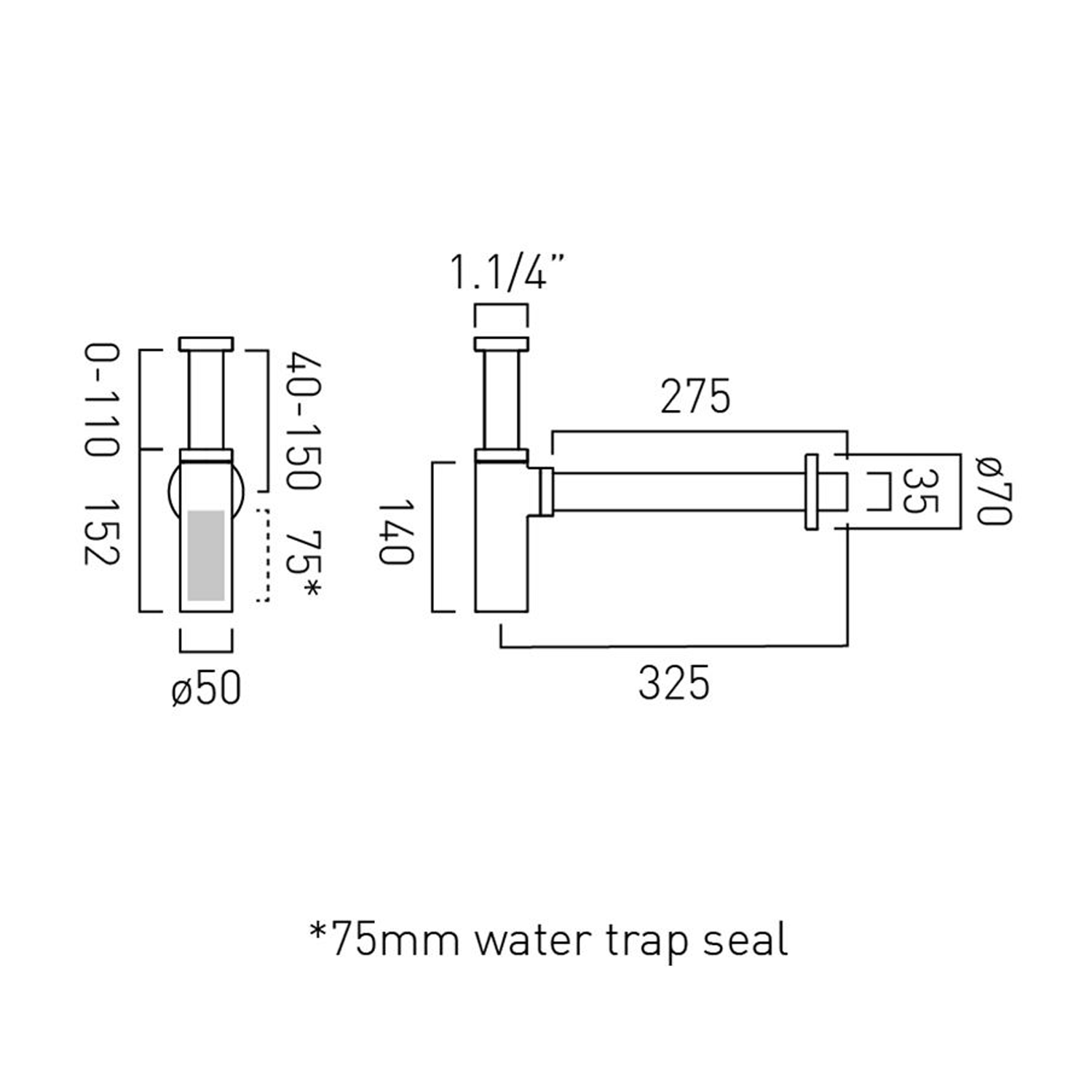Vado Round Bottle Trap