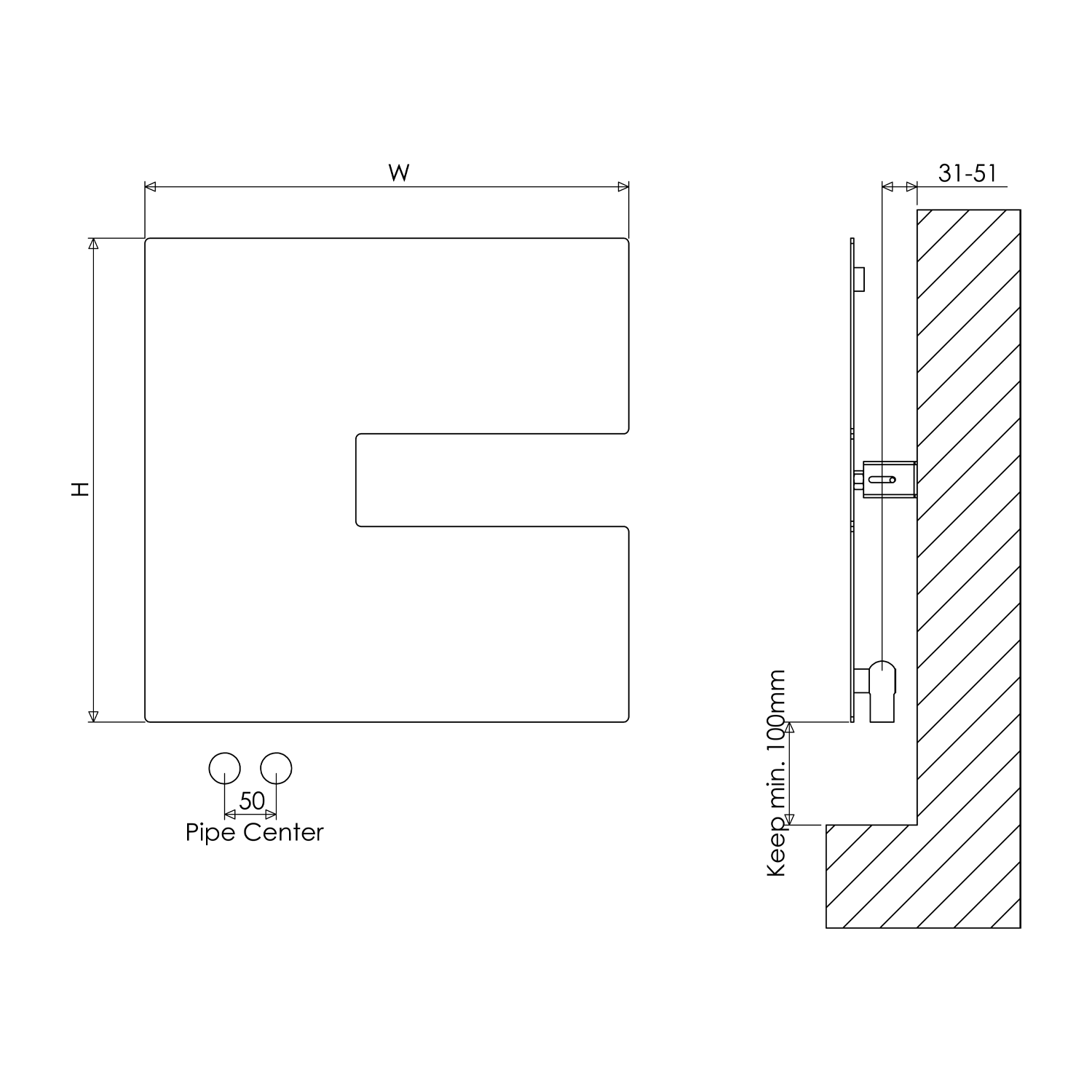 Carisa Coventry Flat Panel Designer Radiator