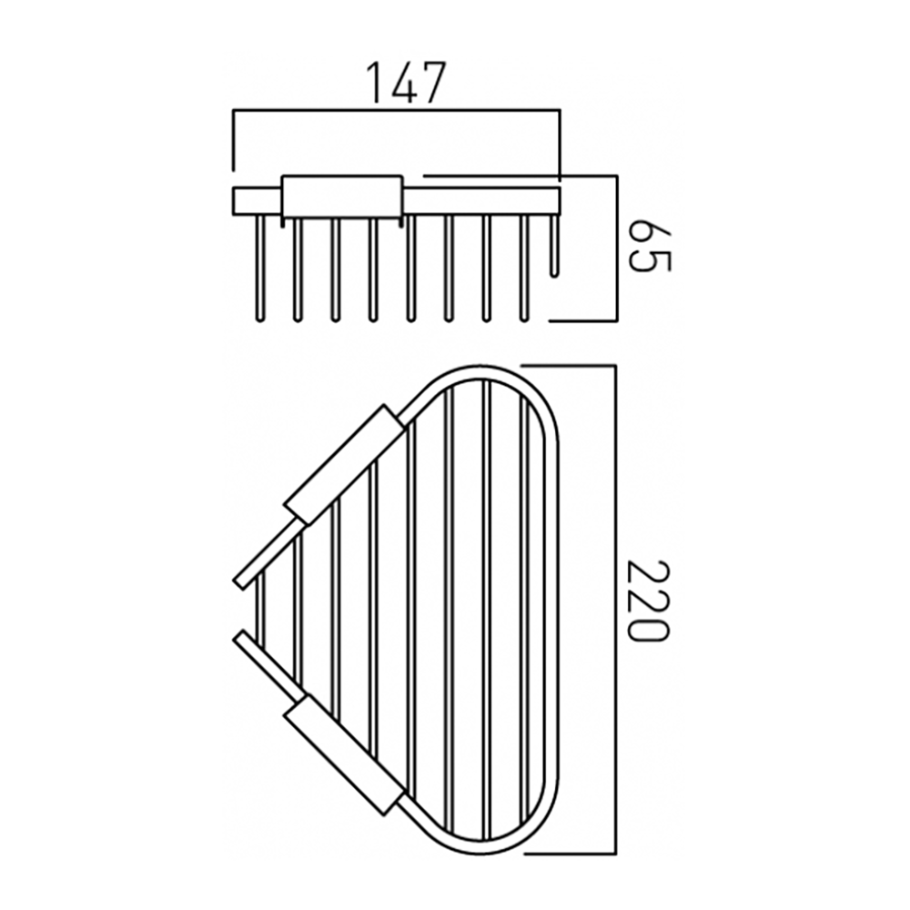 Vado Medium Triangular Corner Basket
