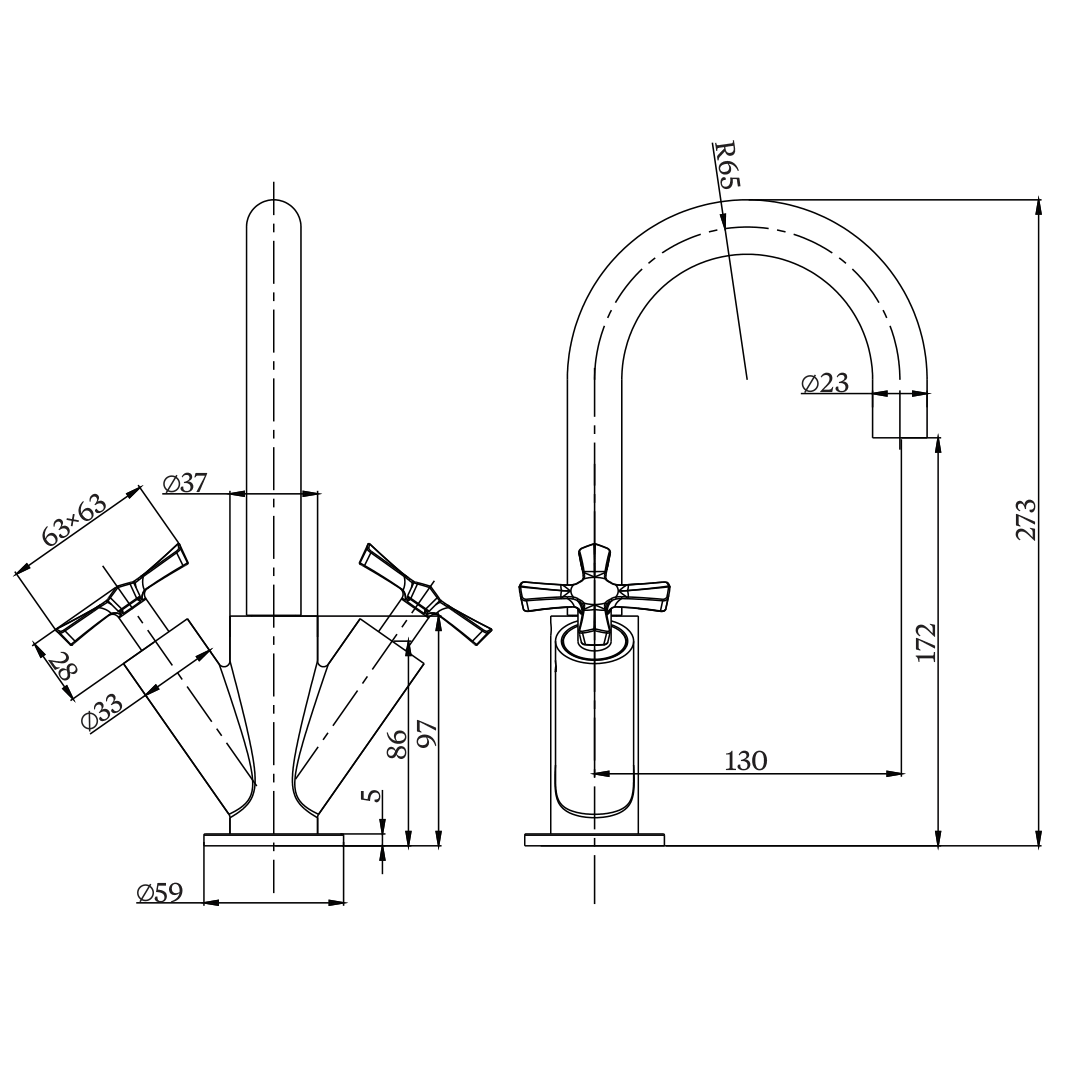 Burlington Riviera Mono Basin Mixer Tap