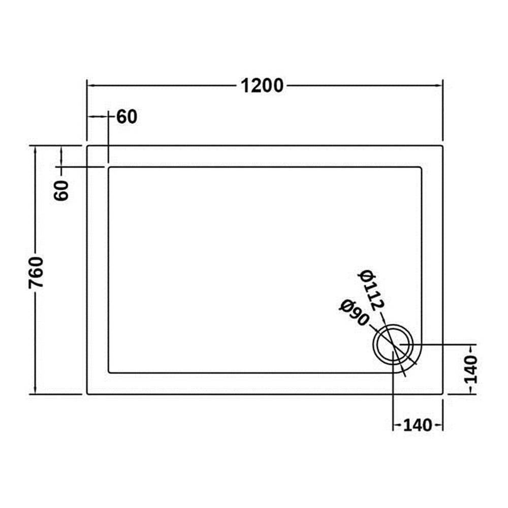 Drench MineralStone Low Profile Rectangular Shower Tray