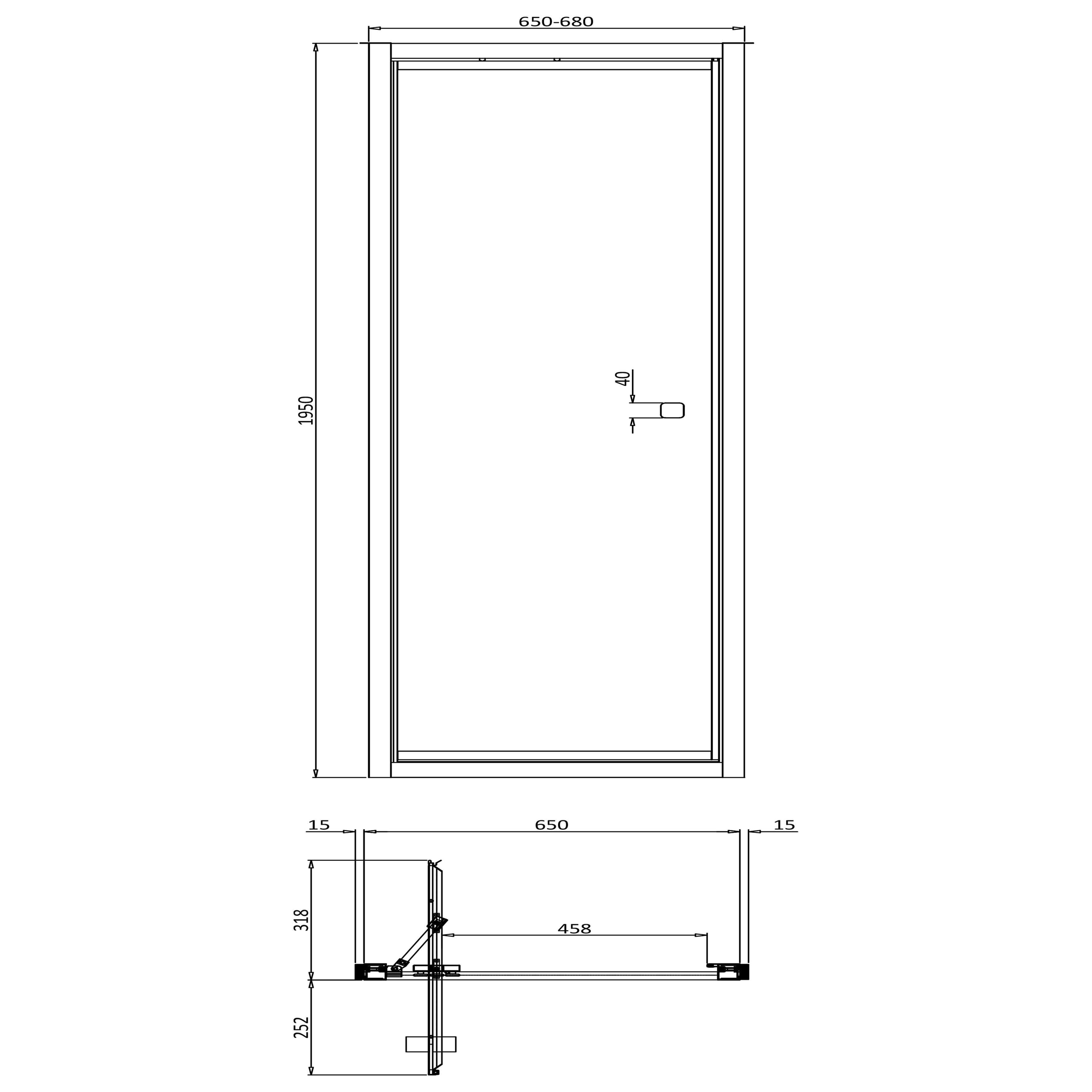Crosswater Clear 6 6mm Brushed Bronze Infold Door & Optional Side Panel