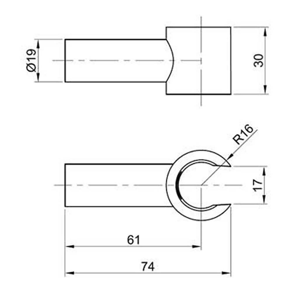 Inox Brushed Stainless Steel Wall Bracket