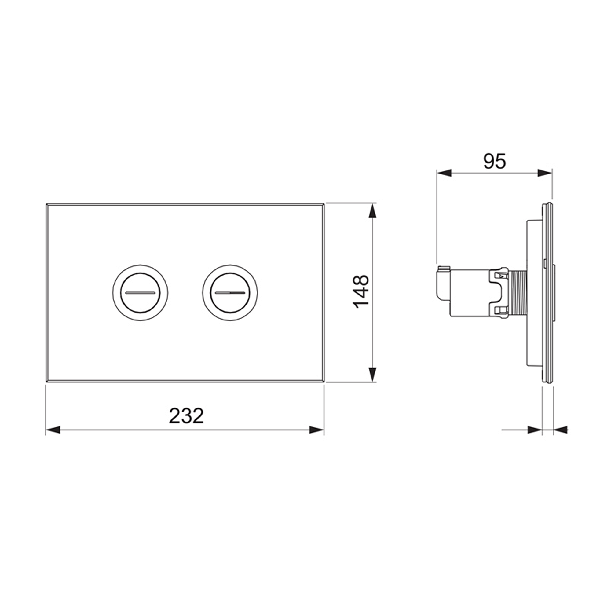 Abacus Lustrolite Glass-Effect Flush Plate