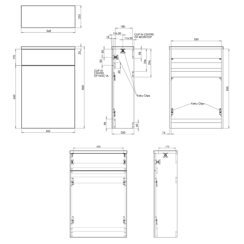 Roper Rhodes Back to Wall WC Unit & Worktop