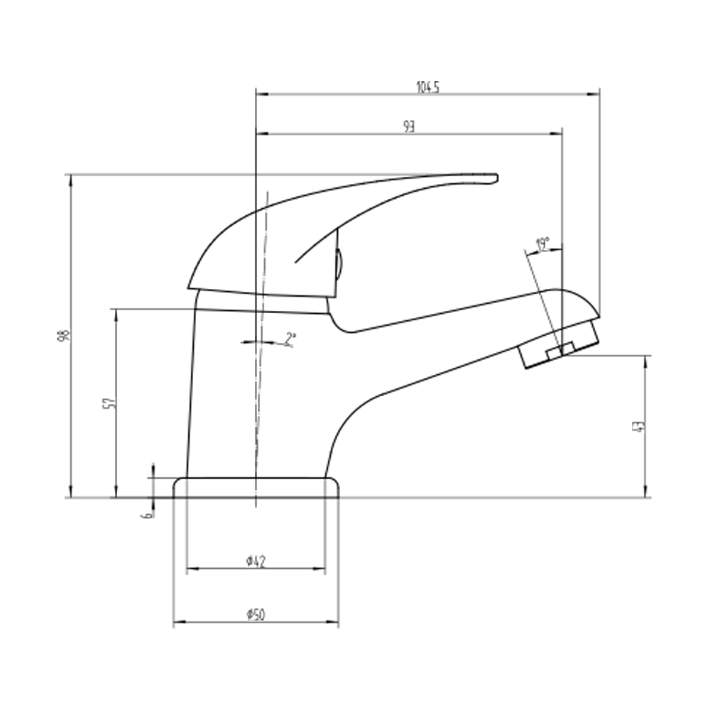 Vellamo Echo Single Lever Chrome Basin Tap & Waste