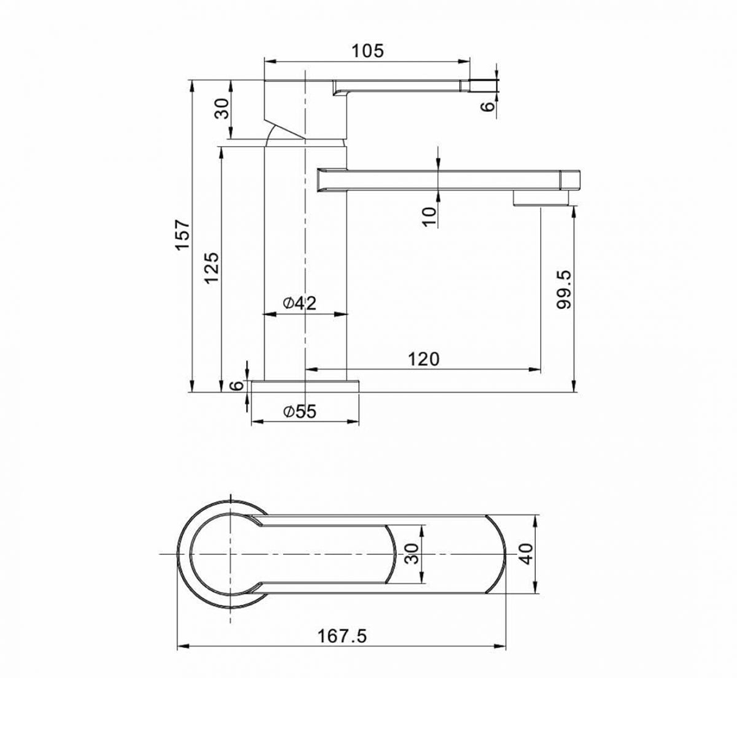 Crosswater Wisp Monobloc Basin Tap - Chrome