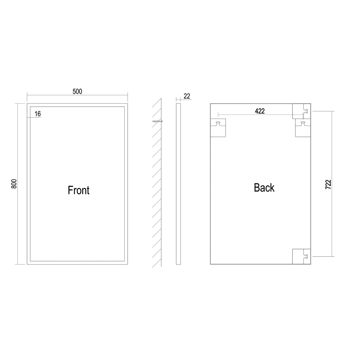 Origins Living Docklands Rectangular Mirror