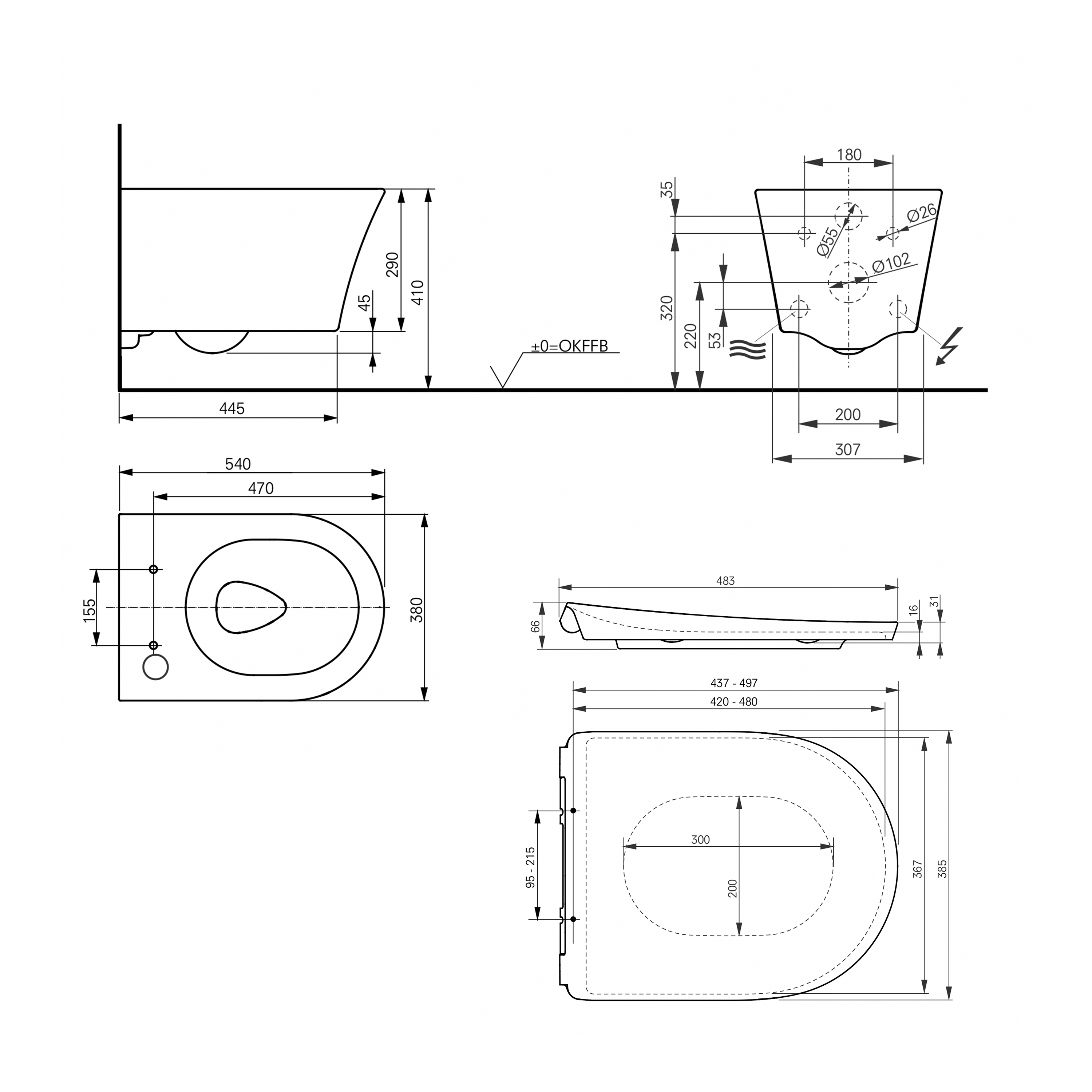 TOTO GP Rimless Wall Hung Toilet with Slimline Soft Close Seat