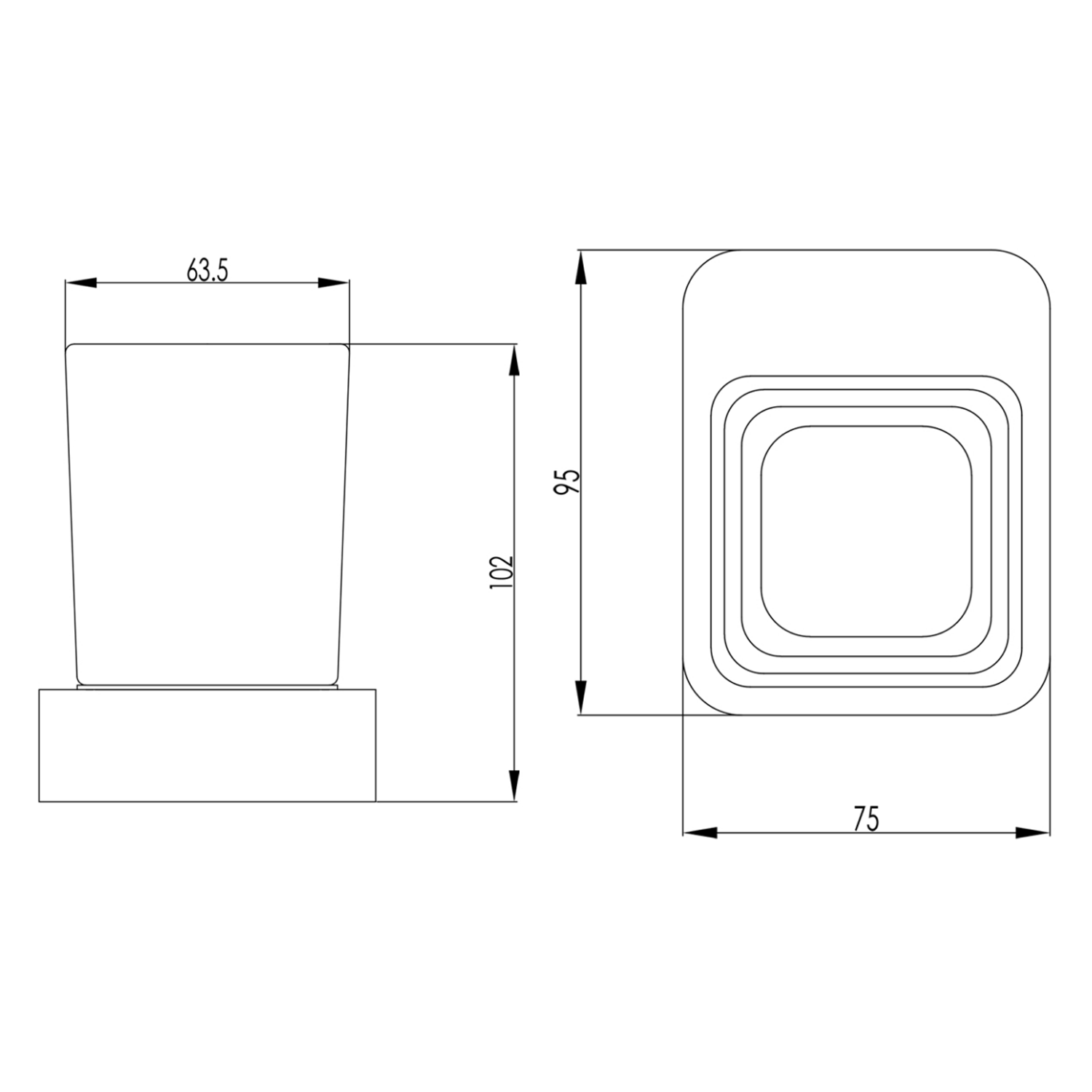 HIX Wall Mounted Tumbler