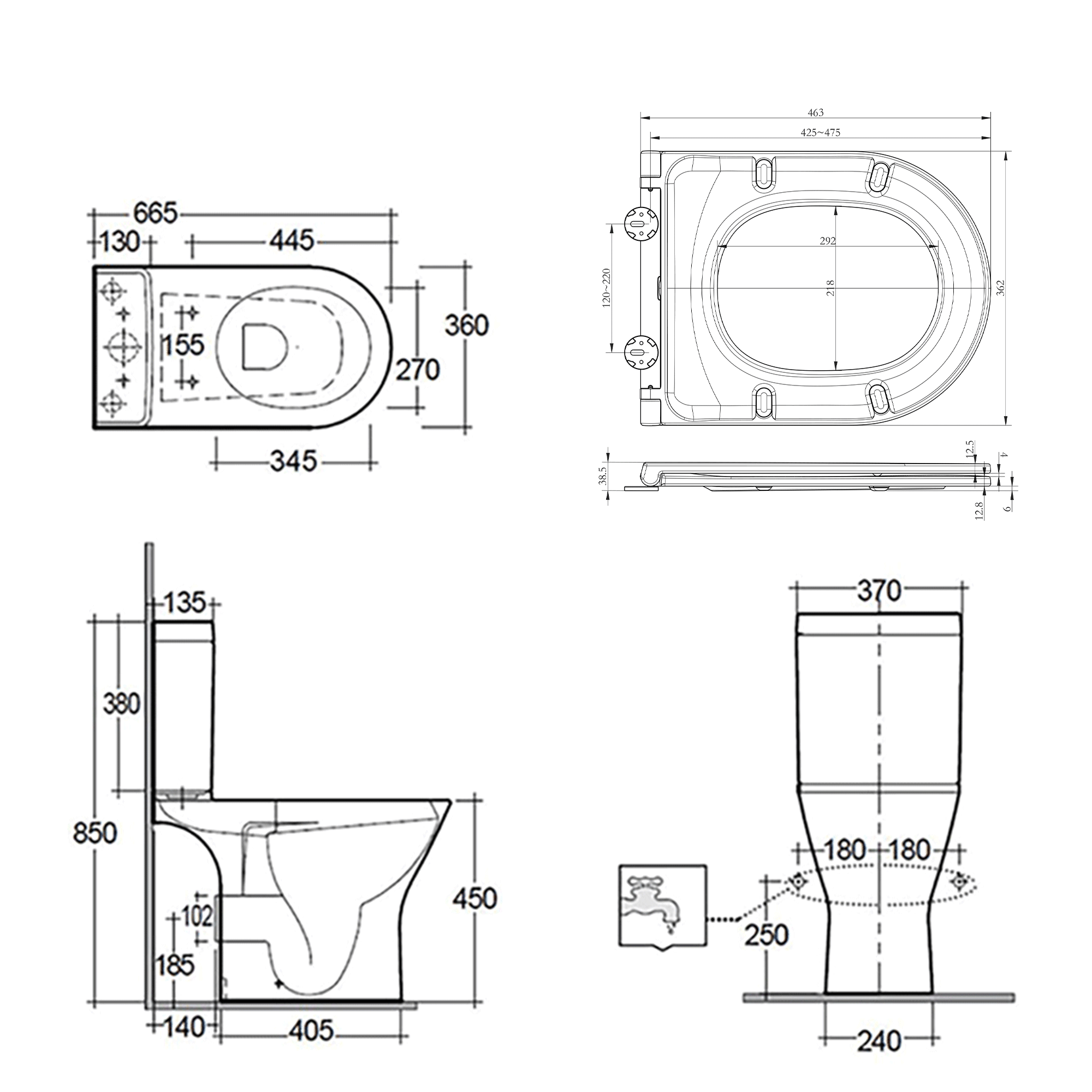 RAK Resort Maxi Comfort Height Rimless Toilet & Soft Close Seat