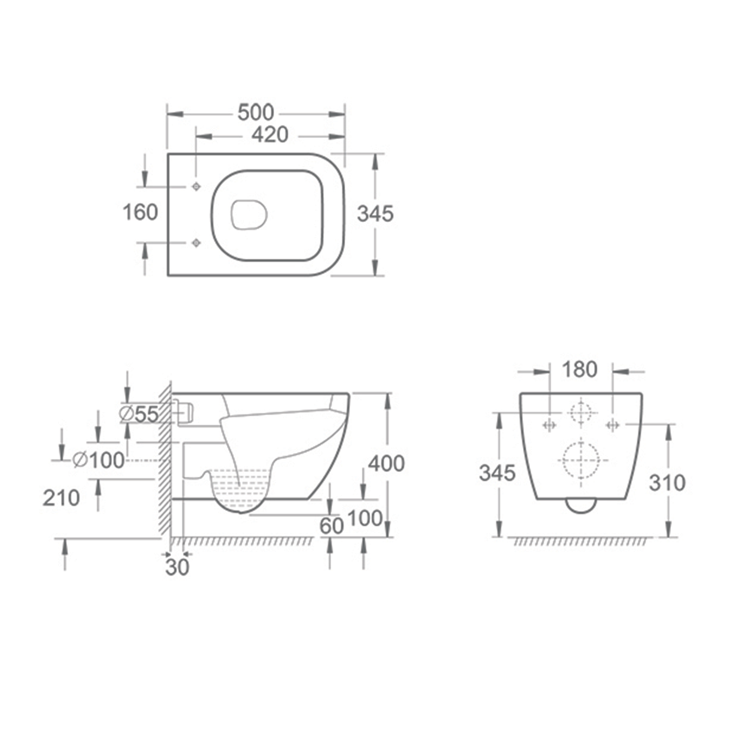Imex Essence Wall Hung Toilet with Luxury Slimline Seat