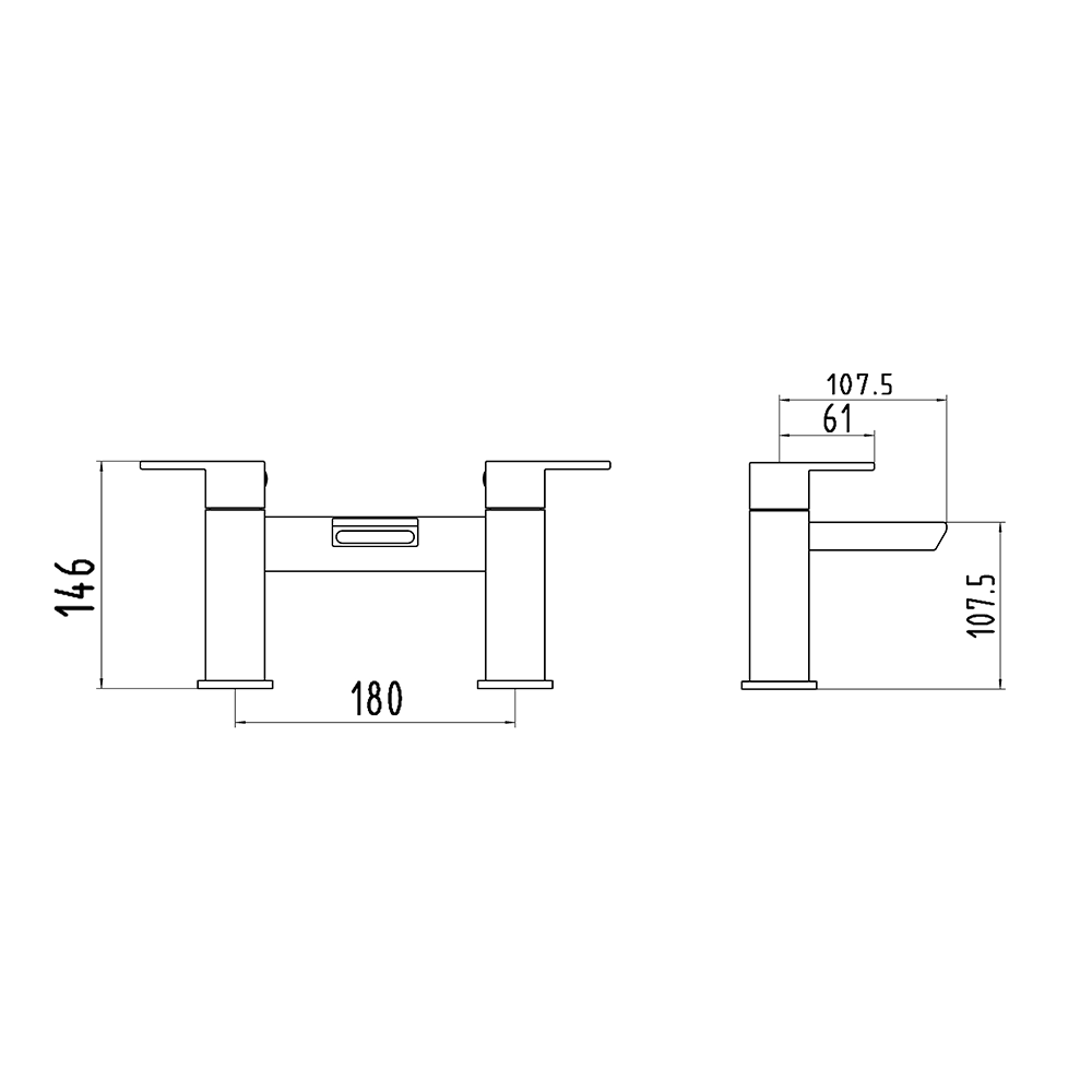 Vellamo Relate Waterfall Bath Filler Tap