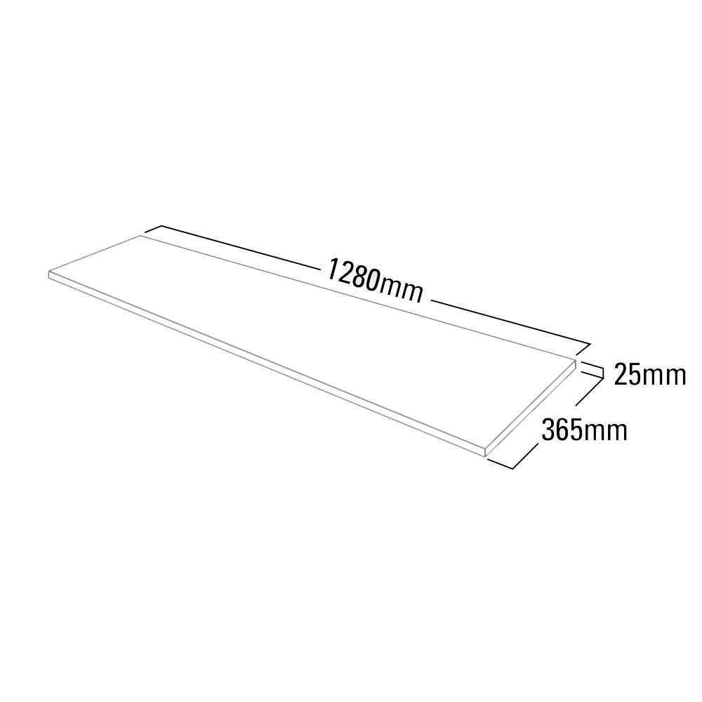 Roper Rhodes Strata 1280mm Solid Surface Worktop - Carrara