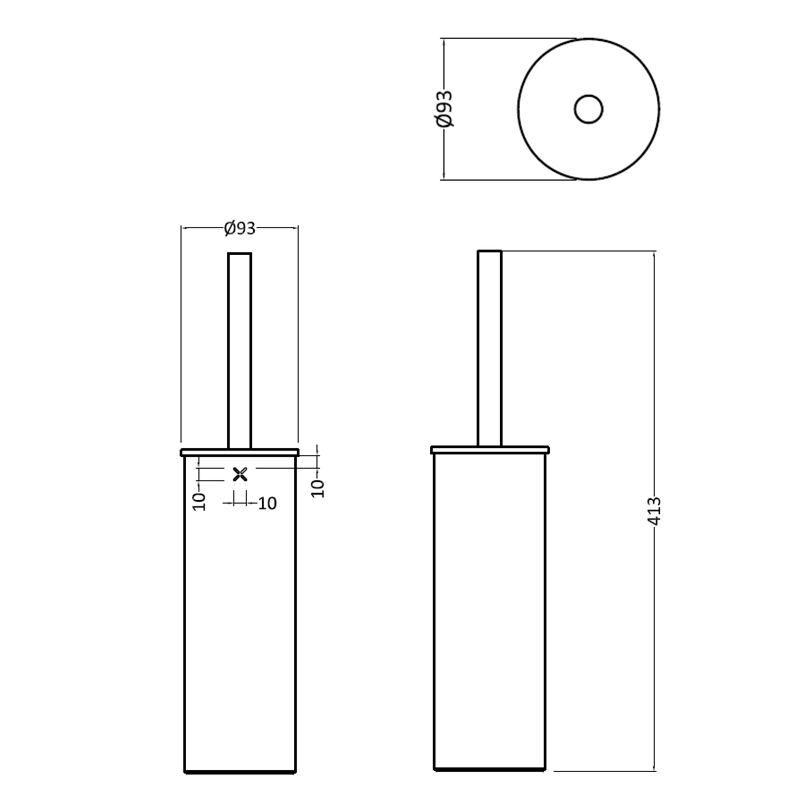 Crosswater MPRO Freestanding Toilet Brush Holder