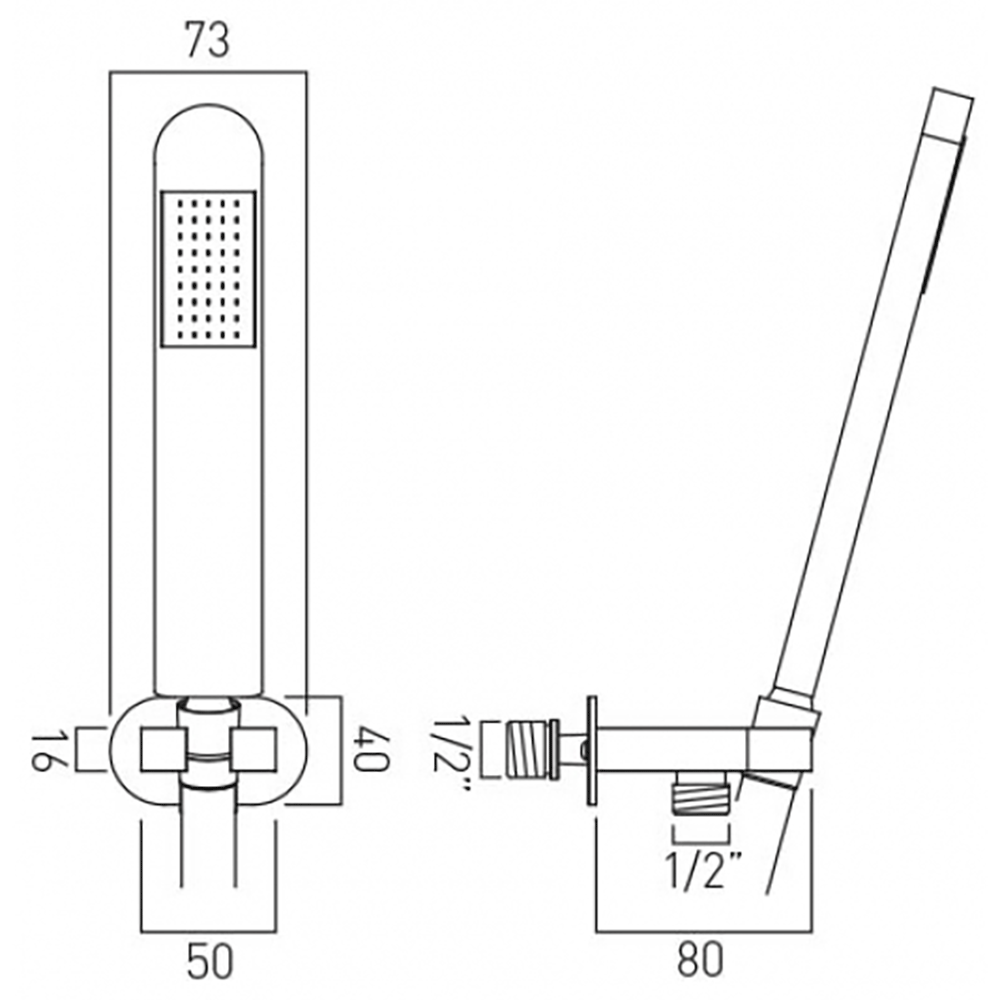 Vado Life Mini Shower Kit with Integrated Wall Outlet