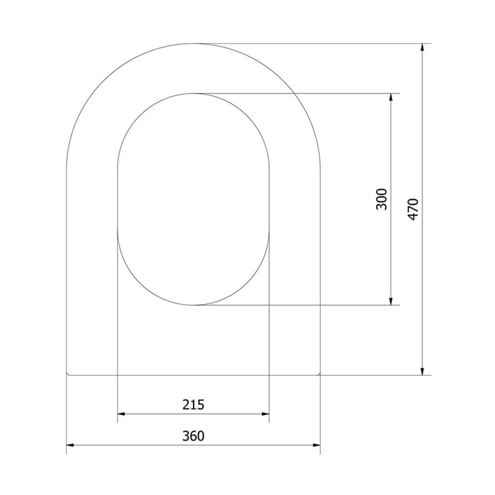 Vellamo Quick Release D-Shaped Slimline Soft Close Seat