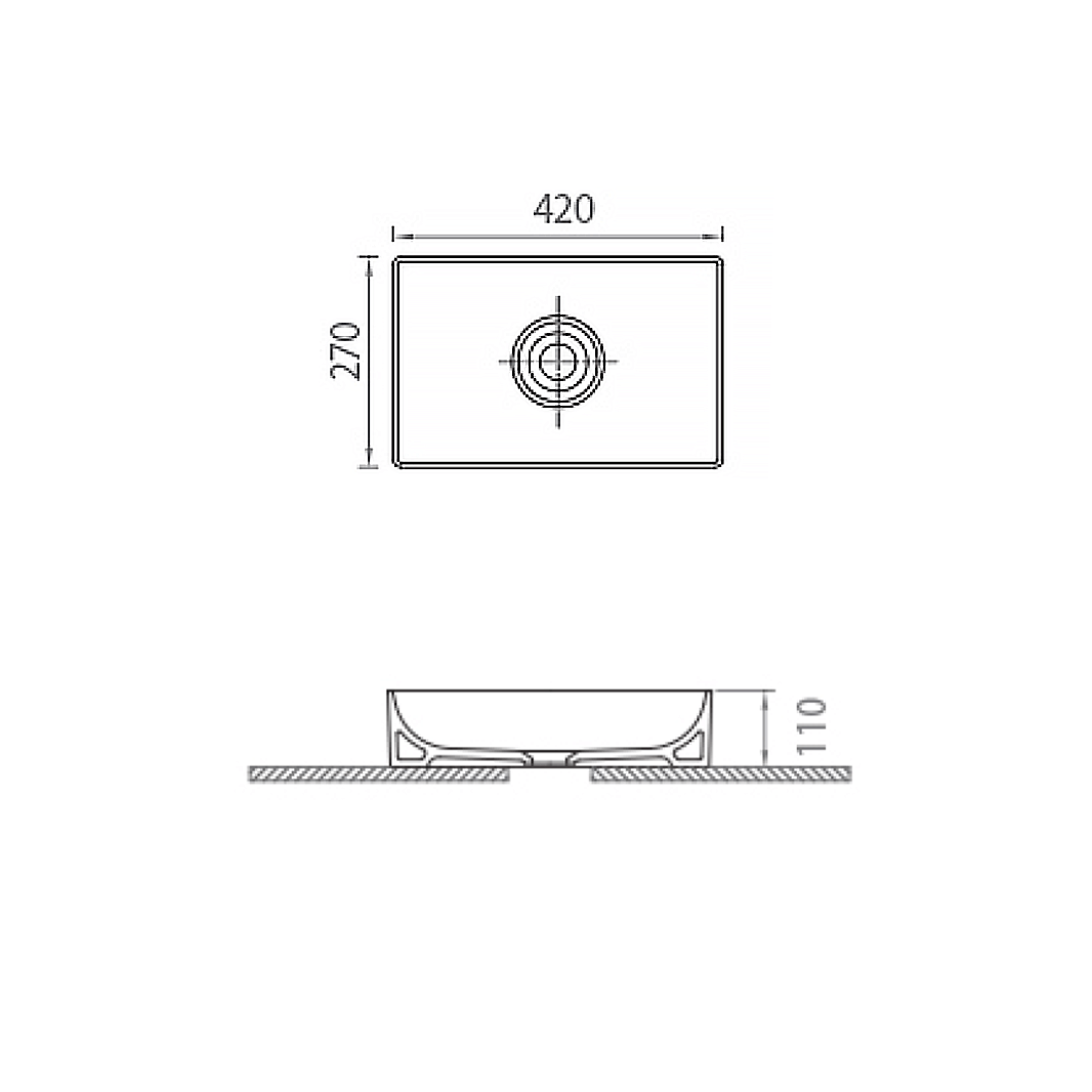 Harbour Virtue Countertop Basin - 420mm
