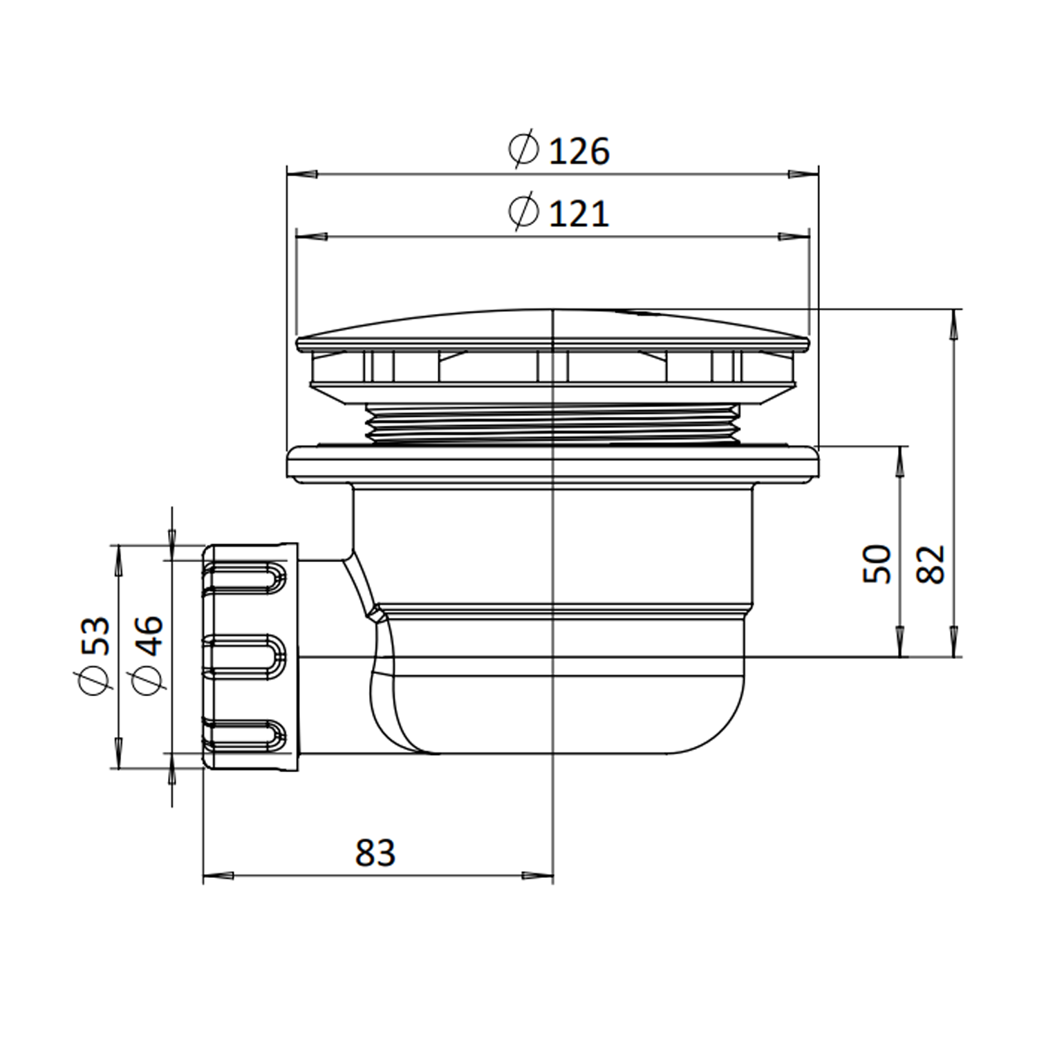 Crosswater High Flow Shower Waste