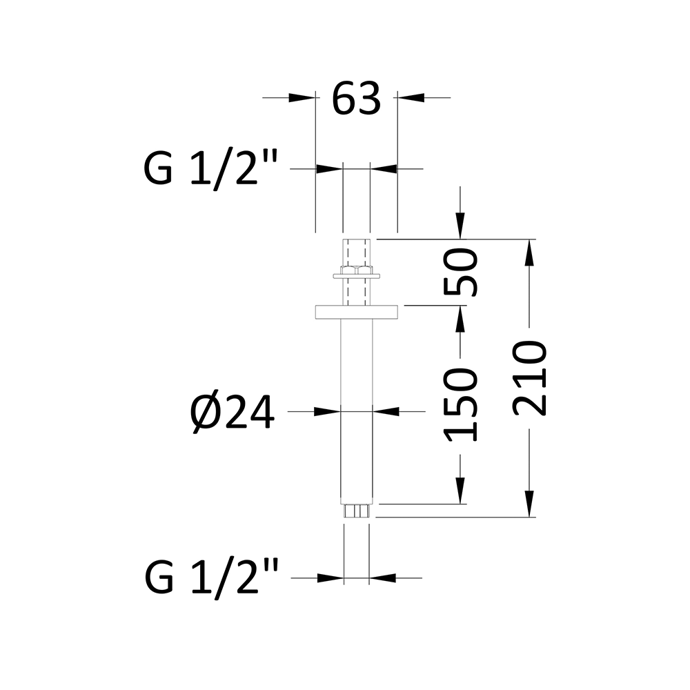 Drench 150mm Ceiling Shower Arm