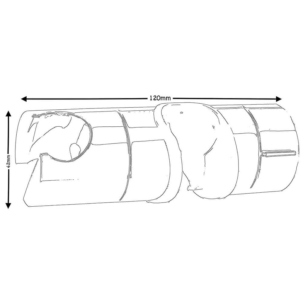 Drench Retrofit Universal Adjustable Riser Rail Shower Slider Bracket