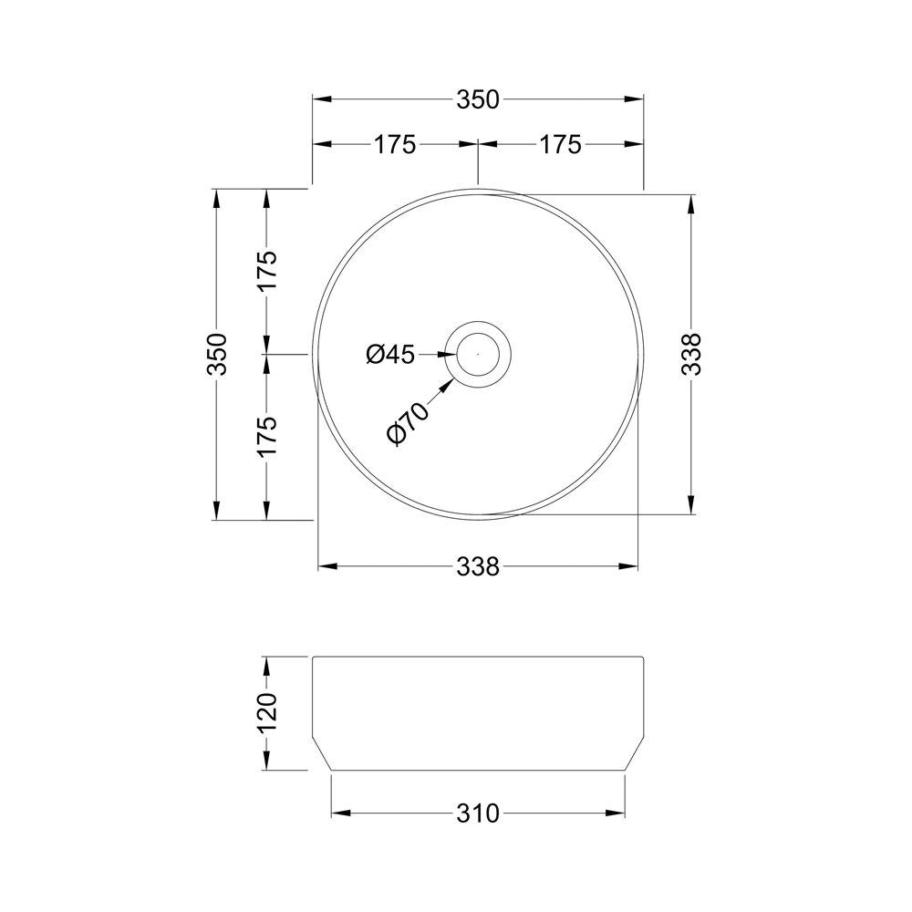 Hudson Reed Round Countertop Basin