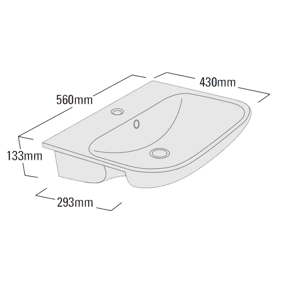 Roper Rhodes Note 560mm Semi-Countertop Basin