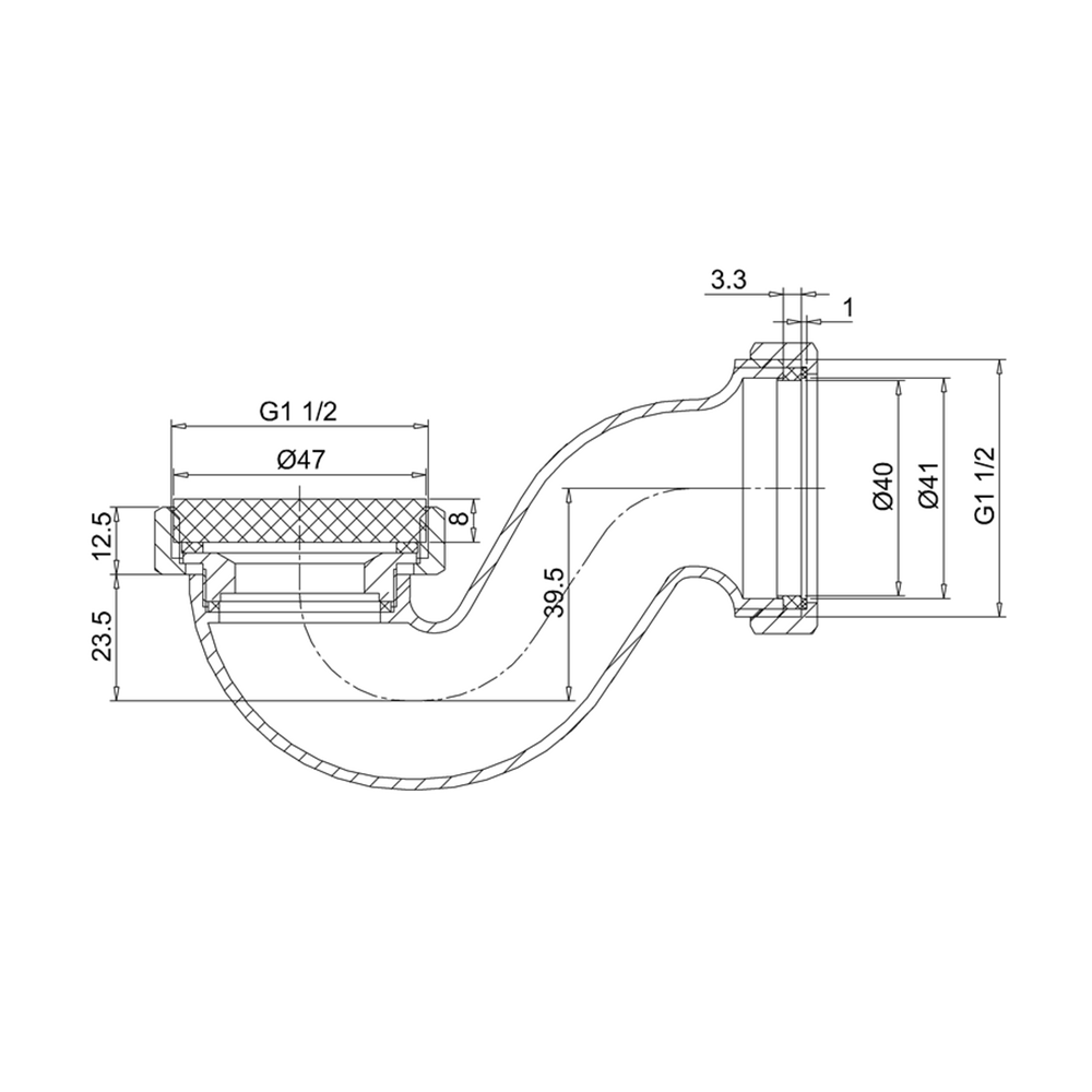 Burlington Bath Shallow P Trap