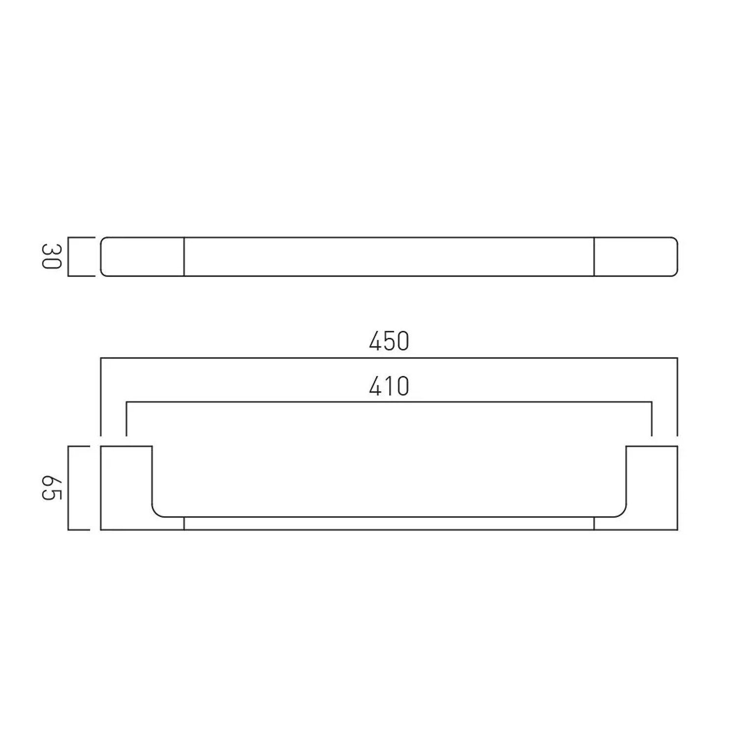 Vado Individual Shama 450mm Towel Rail