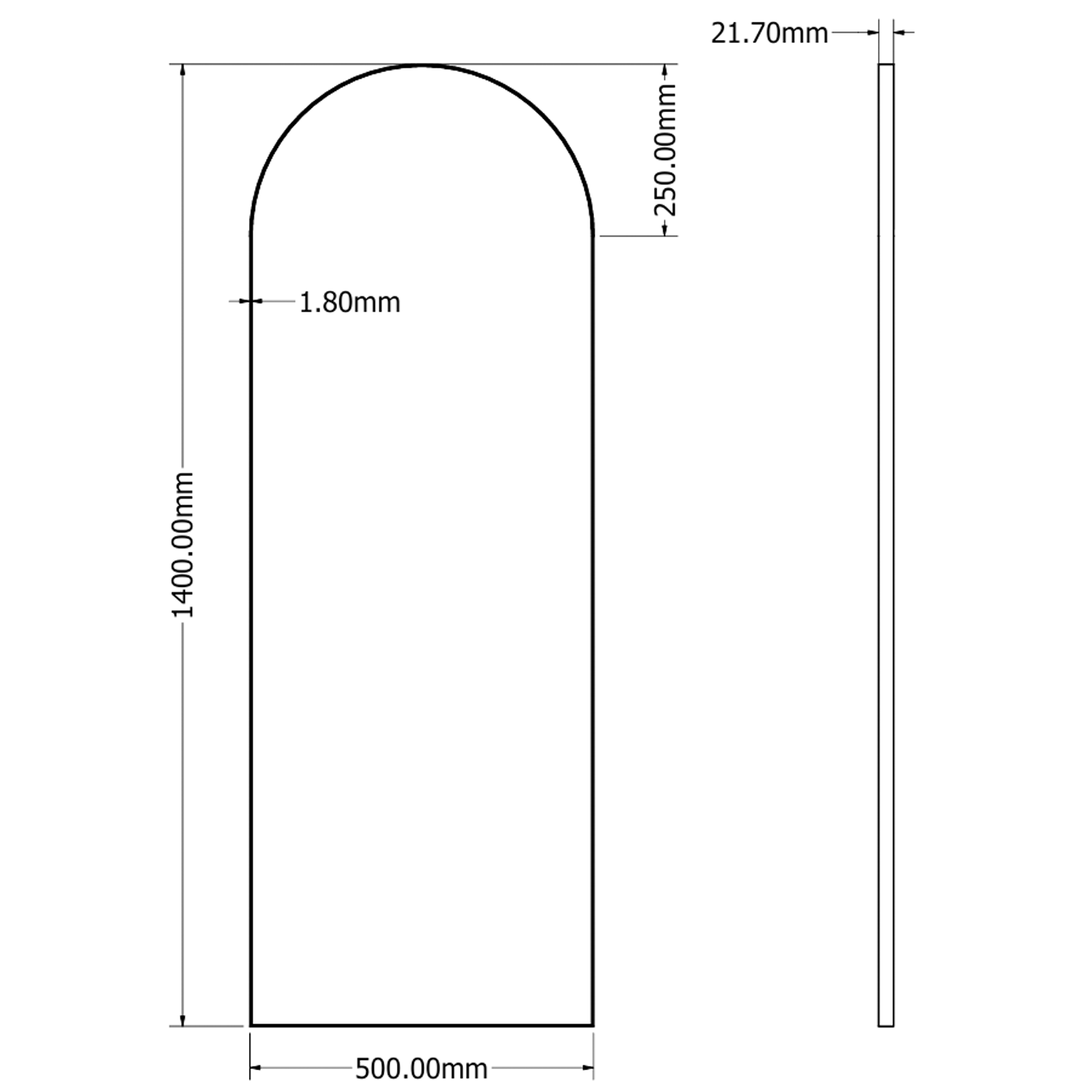 Origins Living Oslo Arch Mirror